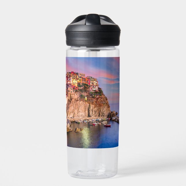 Cinque Terre Italy Water Bottle (Front)