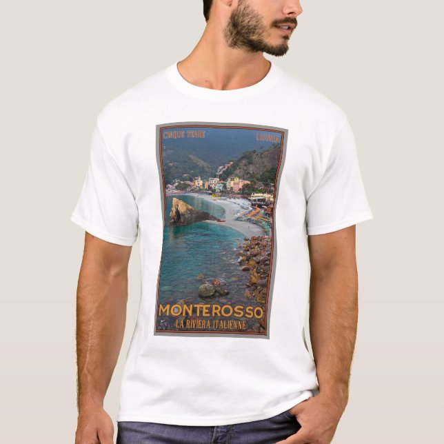 Cinque Terre - Morning Monterosso Beach T-Shirt (Front)