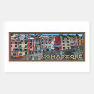 Cinque Terre - Riomaggiore Houses Rectangular Sticker