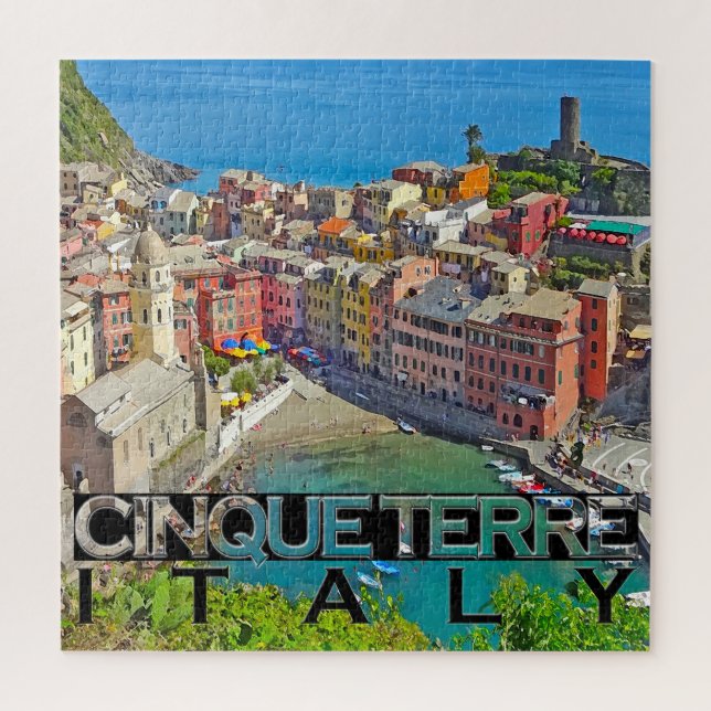 Cinque Terre Square Puzzle (Vertical)