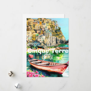 Cinque Terre Travel Postcard, Cinque Terre Travel Holiday Card