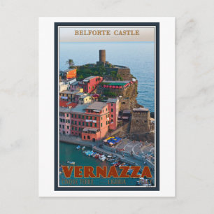 Cinque Terre - Vernazza Belforte Castle Postcard