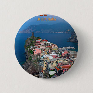 Cinque Terre - Vernazza from Above 6 Cm Round Badge