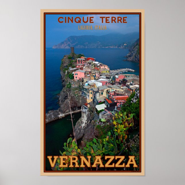 Cinque Terre - Vernazza from Above Poster (Front)