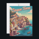 Cinque Terre vintage Postcard<br><div class="desc">This beautiful watercolor postcard captures the serene beauty of cinque terre with soft, flowing brushstrokes and delicate colours. Showcasing picturesque cliffs, charming seaside villages, and the sparkling Mediterranean sea, this artistic rendition evokes the peaceful charm and timeless elegance of this iconic Italian destination. Perfect for art lovers and travel enthusiasts...</div>
