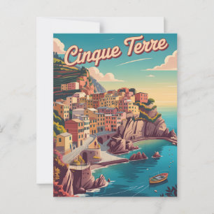 Cinque Terre vintage Postcard