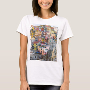 Cinque Terre Watercolor Art T-Shirt