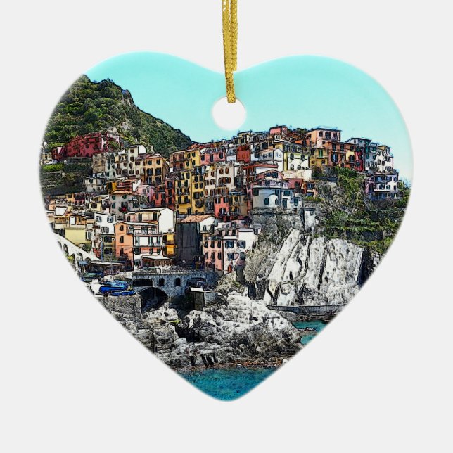 CinqueTerre20150901 Ceramic Tree Decoration (Front)