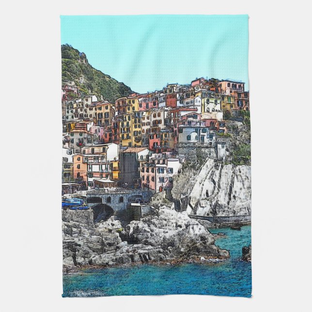 CinqueTerre20150901 Tea Towel (Vertical)