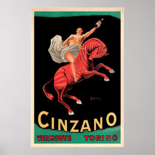 Cinzano Vermouth Torino Vintage Advertising Poster