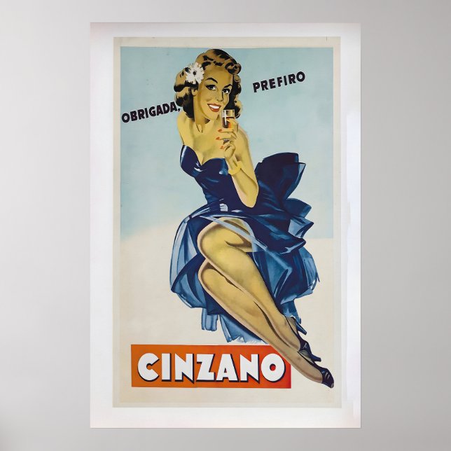 Cinzano  Vintage Advertising Poster 1 (Front)