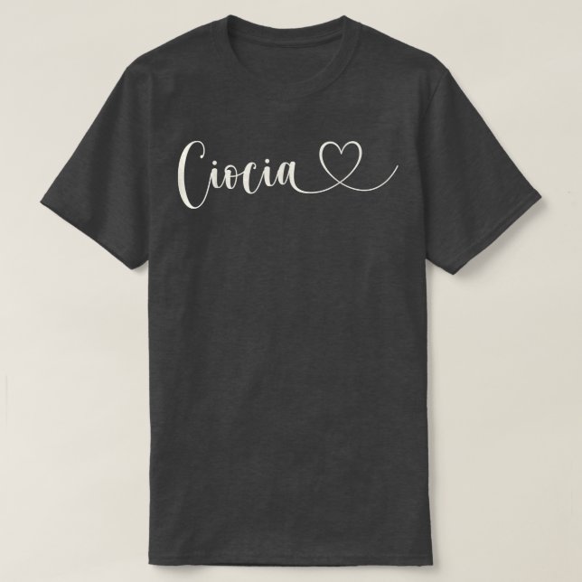 Ciocia Polish Aunt Cute Great Aunt Gift Love Heart T-Shirt (Design Front)