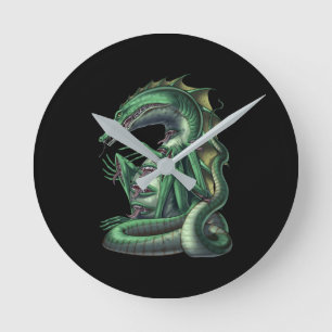 CipactliAztec Mythology Creature Cipactli Round Clock