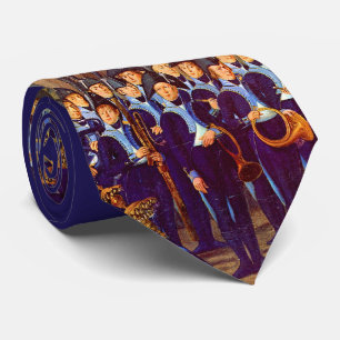 circa 1800 European military band print  Tie