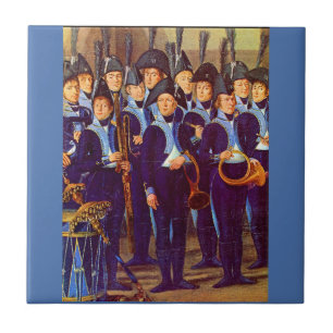 circa 1800 European military musicians Ceramic Tile