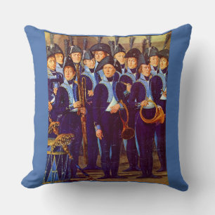 circa 1800 European military musicians Cushion