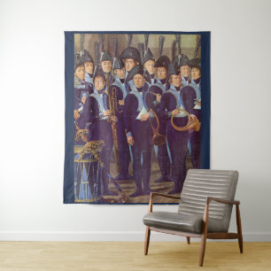 circa 1800 European military musicians Tapestry