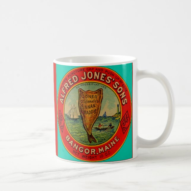 circa 1900 Alfred Jones Sons Finnan Haddie label Coffee Mug (Right)