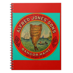 circa 1900 Alfred Jones Sons Finnan Haddie label Notebook
