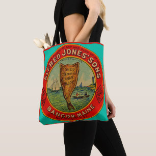 circa 1900 Alfred Jones Sons Finnan Haddie label Tote Bag