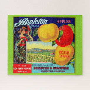 circa 1900 Appleton Apples crate label Jigsaw Puzzle