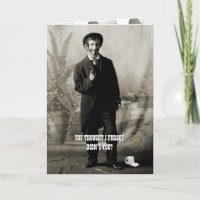 Circa 1900 Funny Toilet Paper Guy Photograph