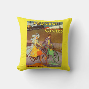 circa 1900 Peugeot bicycles ad Cushion