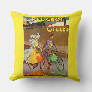 circa 1900 Peugeot bicycles ad Cushion
