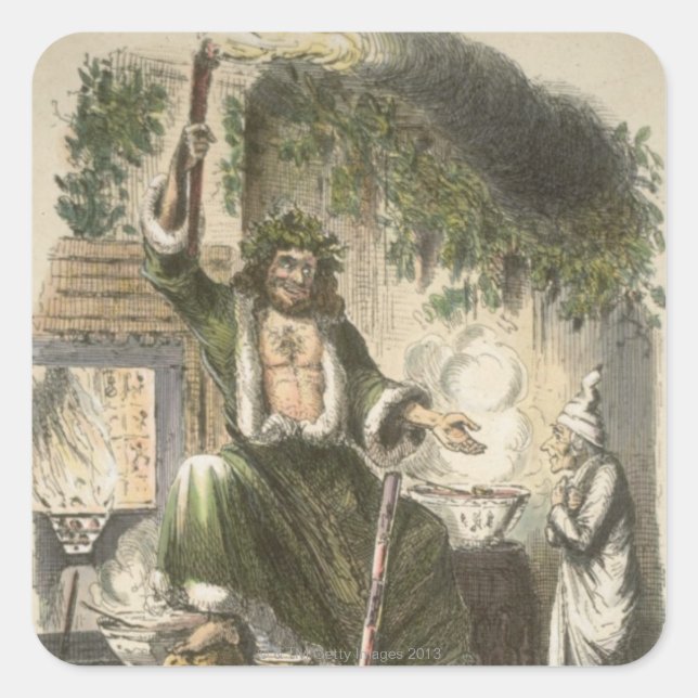 Circa 1900: The Ghost of Christmas Present Square Sticker (Front)