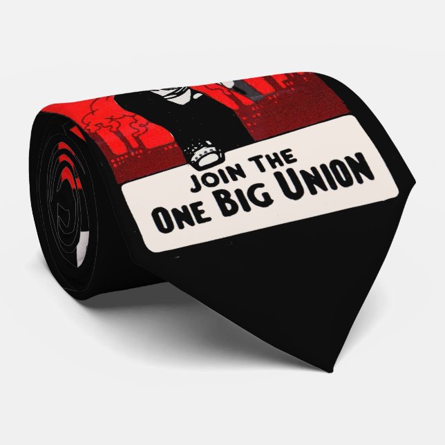 circa 1905 IWW Is Coming print Tie (Rolled)