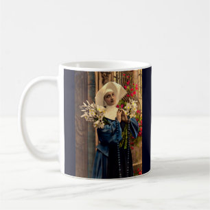 circa 1910 blue nun coffee mug