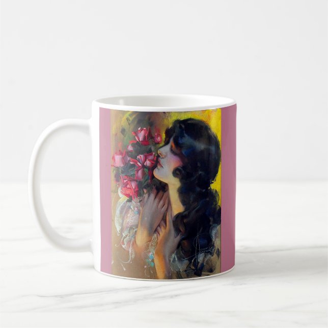 circa 1910 dream of roses coffee mug (Left)