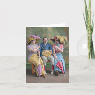 circa 1910 vaudeville performers print note card
