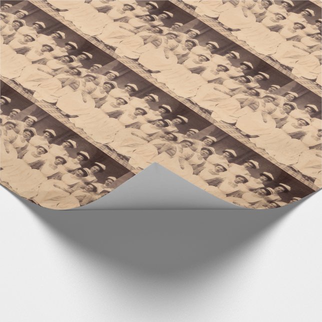 circa 1914 nursing school graduates wrapping paper (Corner)