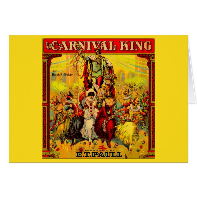 circa 1915 sheet music The Carnival King (Front Horizontal)