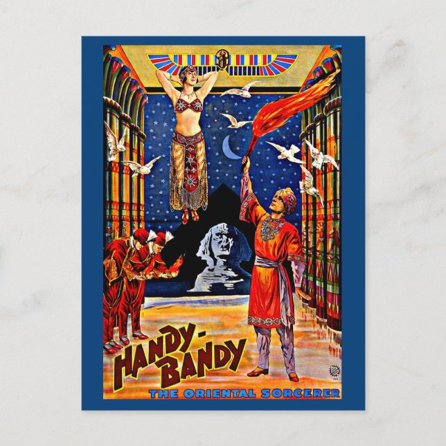 circa 1920 Handy-Bandy magician poster Postcard (Front)