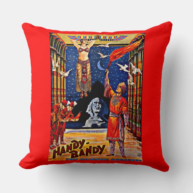 circa 1920 Handy-Bandy magician poster print Cushion (Front)