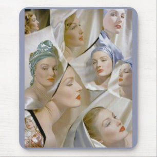 circa 1940 beautiful women mouse pad