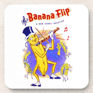 circa 1950 Banana Flip sheet music print Coaster
