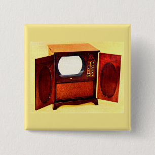circa 1950 television set no. 1 15 cm square badge