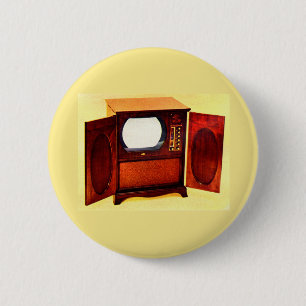 circa 1950 television set no. 1 6 cm round badge