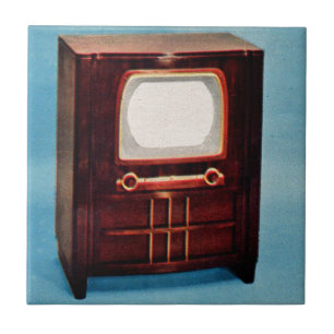 circa 1951 television set no. 3 ceramic tile