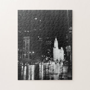 circa 1954: A view down Michigan Avenue Jigsaw Puzzle