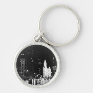 circa 1954: A view down Michigan Avenue Key Ring