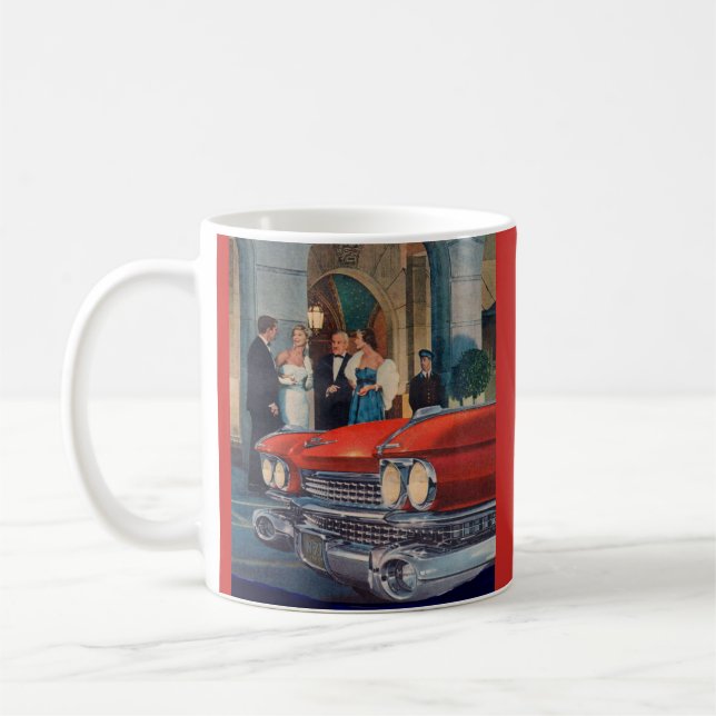 circa 1960 red Cadillac grille Coffee Mug (Left)