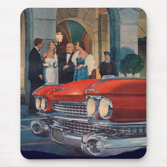 circa 1960 red Cadillac grille Mouse Pad (Front)