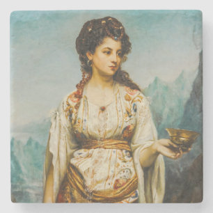 Circe by Jean Jules Bardin (1875) Stone Coaster
