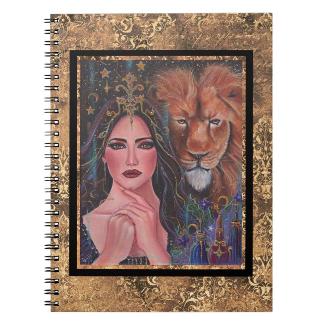 Circe goddess Stretched Canvas Print by Renee  Notebook (Front)