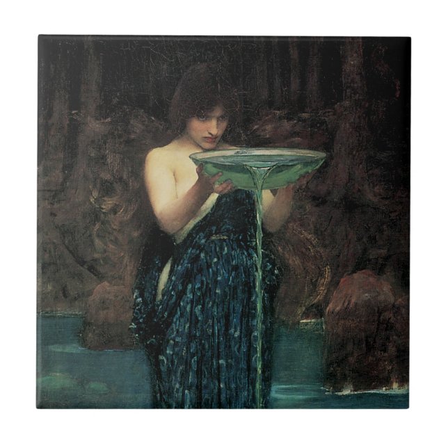 Circe Invidiosa by John William Waterhouse Ceramic Tile (Front)