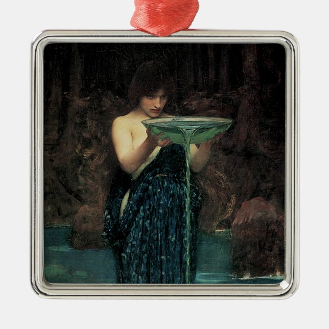 Circe Invidiosa by John William Waterhouse Metal Ornament (Front)